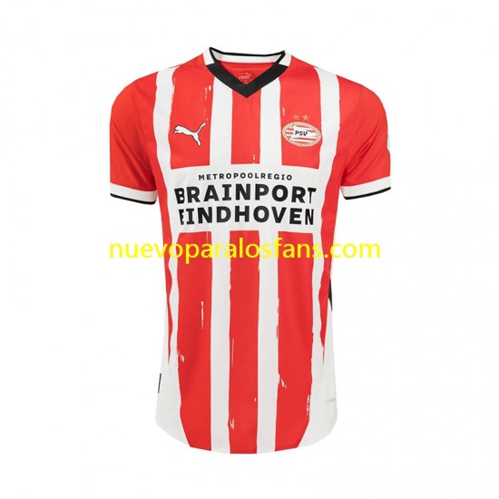 Camiseta de Fútbol PSV Eindhoven Hombre Casa 2024-2025 Manga Corta