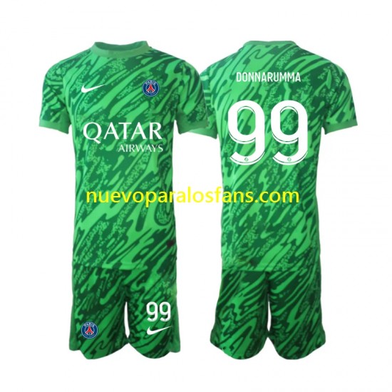 Camiseta de Fútbol Paris Saint-Germain Gianluigi Donnarumma 99 Portero Niño Exterior 2024-2025 Manga Corta