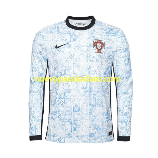 Camiseta de Fútbol Portugal Hombre Exterior Euro 2024 Manga Larga