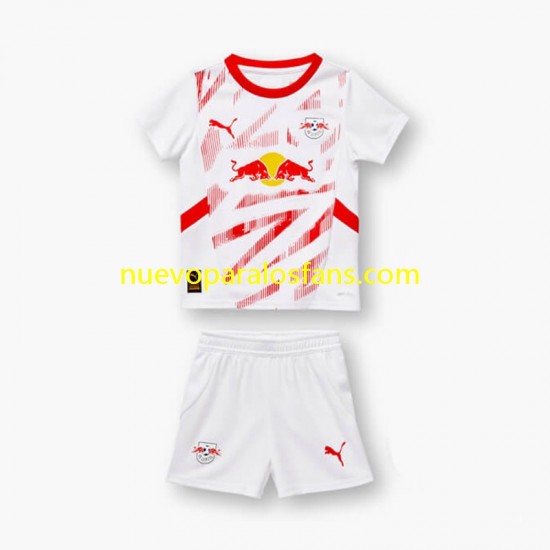 Camiseta de Fútbol RB Leipzig Niño Casa 2024-2025 Manga Corta