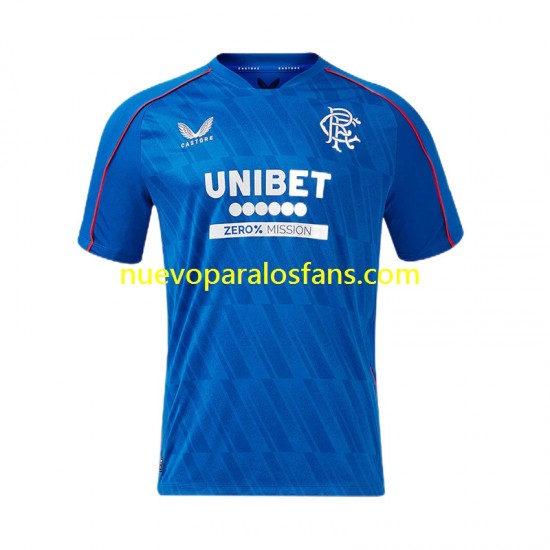 Camiseta de Fútbol Rangers Hombre Casa 2024-2025 Manga Corta