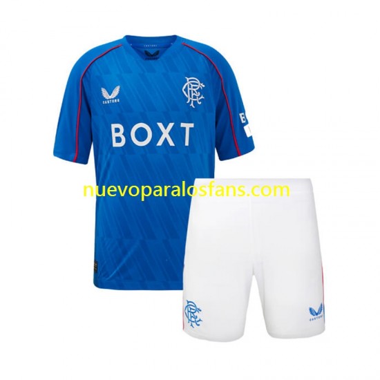Camiseta de Fútbol Rangers Niño Casa 2024-2025 Manga Corta