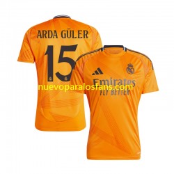 Camiseta de Fútbol Real Madrid Arda Guler 15 Hombre Exterior 2024-2025 Manga Corta
