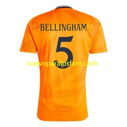 Camiseta de Fútbol Real Madrid BELLINGHAM 5 Hombre Exterior 2024-2025 Manga Corta