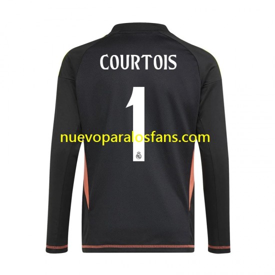 Camiseta de Fútbol Real Madrid Thibaut Courtois 1 Portero Hombre Exterior 2024-2025 Manga Corta