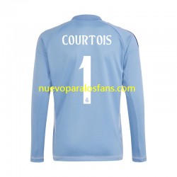 Camiseta de Fútbol Real Madrid Thibaut Courtois 1 Portero Hombre Casa 2024-2025 Manga Larga