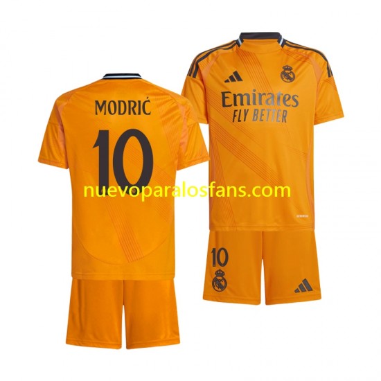 Camiseta de Fútbol Real Madrid Luka Modrić 10 Niño Exterior 2024-2025 Manga Corta