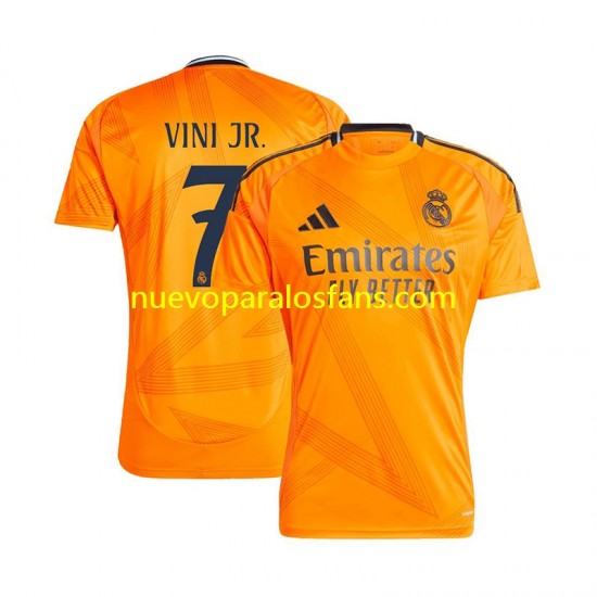 Camiseta de Fútbol Real Madrid VINI JR 7 Hombre Exterior 2024-2025 Manga Corta