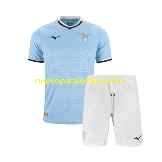 Camiseta de Fútbol SS Lazio Niño Casa 2024-2025 Manga Corta