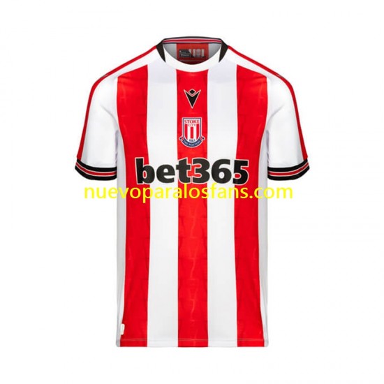 Camiseta de Fútbol Stoke City Hombre Casa 2024-2025 Manga Corta