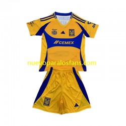 Camiseta de Fútbol Tigres UANL Niño Casa 2024-2025 Manga Corta