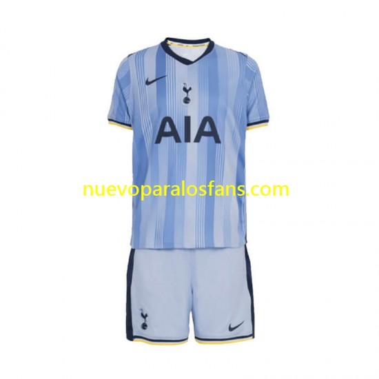 Camiseta de Fútbol Tottenham Hotspur Niño Exterior 2024-2025 Manga Corta