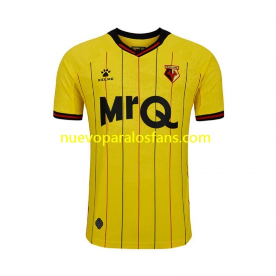 Camiseta de Fútbol Watford Hombre Casa 2024-2025 Manga Corta