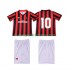 Camiseta de Fútbol AC Milan 10 1990 1991 Retro Niño Casa Manga Corta