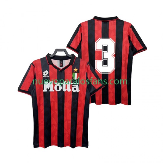 Camiseta de Fútbol AC Milan 3 1993 Retro Hombre Casa 1994 Manga Corta
