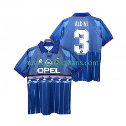 Camiseta de Fútbol AC Milan ALDINI 3 1995 1996 Retro Hombre Exterior Manga Corta