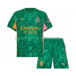 Camiseta de Fútbol AC Milan Portero Niño Exterior 2025-2026 Manga Corta
