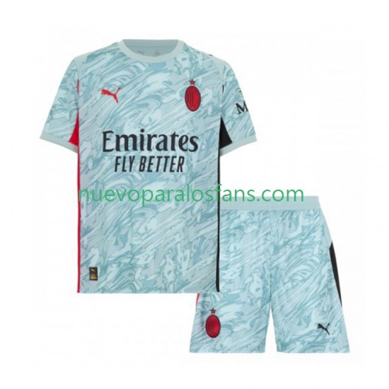 Camiseta de Fútbol AC Milan Portero Niño Casa 2025-2026 Manga Corta
