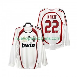 Camiseta de Fútbol AC Milan KAKA 22 2007 Retro Hombre Exterior 2006 Manga Larga