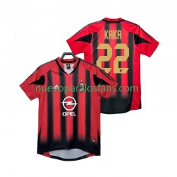 Camiseta de Fútbol AC Milan KAKA 22 2005 Retro Hombre Casa 2004 Manga Corta