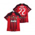 Camiseta de Fútbol AC Milan KAKA 22 2007 Retro Hombre Casa 2008 Manga Corta