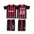 Camiseta de Fútbol AC Milan KAKA 22 2009 Retro Niño Casa 2008 Manga Corta