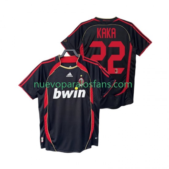 Camiseta de Fútbol AC Milan KAKA 22 2007 Retro Hombre Tercera 2006 Manga Corta