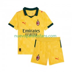 Camiseta de Fútbol AC Milan Niño Tercera 2025-2026 Manga Corta