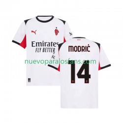 Camiseta de Fútbol AC Milan Modrić Luka 14 Hombre Exterior 2025-2026 Manga Corta