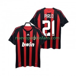 Camiseta de Fútbol AC Milan RIRLO 21 2009 Retro Hombre Casa 2008 Manga Corta