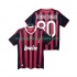 Camiseta de Fútbol AC Milan RONALDINHO 80 2009 Retro Hombre Casa 2010 Manga Corta