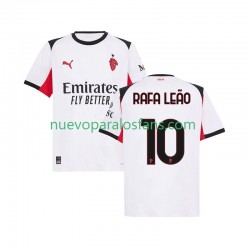 Camiseta de Fútbol AC Milan Rafael Leao 10 Hombre Exterior 2025-2026 Manga Corta