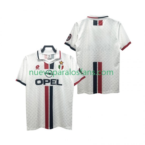 Camiseta de Fútbol AC Milan 1996 1997 Retro Hombre Exterior Manga Corta