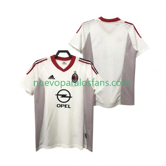 Camiseta de Fútbol AC Milan 2005 Retro Hombre Exterior 2004 Manga Corta