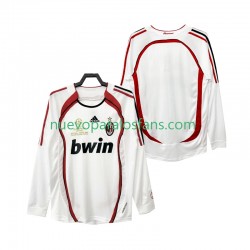 Camiseta de Fútbol AC Milan 2007 Retro Hombre Exterior 2006 Manga Larga