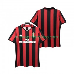 Camiseta de Fútbol AC Milan 1988 1989 Retro Hombre Casa Manga Corta