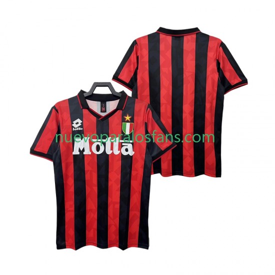 Camiseta de Fútbol AC Milan 1993 Retro Hombre Casa 1994 Manga Corta