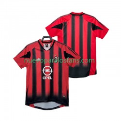 Camiseta de Fútbol AC Milan 2005 Retro Hombre Casa 2004 Manga Corta