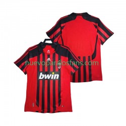 Camiseta de Fútbol AC Milan 2007 Retro Hombre Casa 2008 Manga Corta