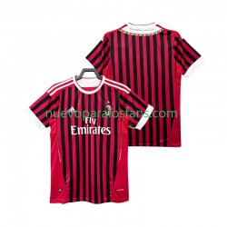 Camiseta de Fútbol AC Milan 2012 Retro Hombre Casa 2011 Manga Corta