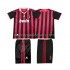 Camiseta de Fútbol AC Milan 2009 Retro Niño Casa 2010 Manga Corta