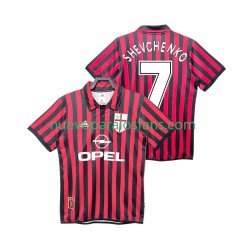 Camiseta de Fútbol AC Milan SHEVCHENKO 7 2000 Retro Hombre Casa 1999 Manga Corta