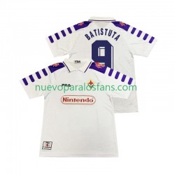 Camiseta de Fútbol ACF Fiorentina BASTUTA 9 Retro Hombre Exterior 1998 1999 Manga Corta