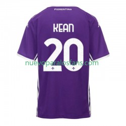 Camiseta de Fútbol ACF Fiorentina Kean 20 Hombre Casa 2025-2026 Manga Corta