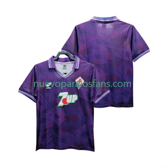 Camiseta de Fútbol ACF Fiorentina 1992 1993 Retro Hombre Casa Manga Corta