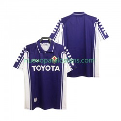 Camiseta de Fútbol ACF Fiorentina 2000 Retro Hombre Casa 1999 Manga Corta