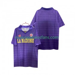 Camiseta de Fútbol ACF Fiorentina 1989 1990 Retro Hombre Casa Manga Corta