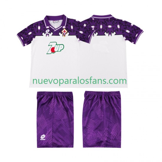 Camiseta de Fútbol ACF Fiorentina 1992 1993 Retro Niño Exterior Manga Corta