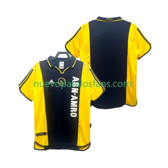 Camiseta de Fútbol AFC Ajax 2000 2001 Retro Hombre Exterior Manga Corta