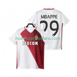 Camiseta de Fútbol AS Monaco Mbappé 29 2016 2017 Hombre Casa Manga Corta